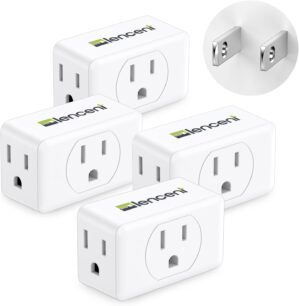 LENCENT 2 Prong to 3 Prong Outlet A...