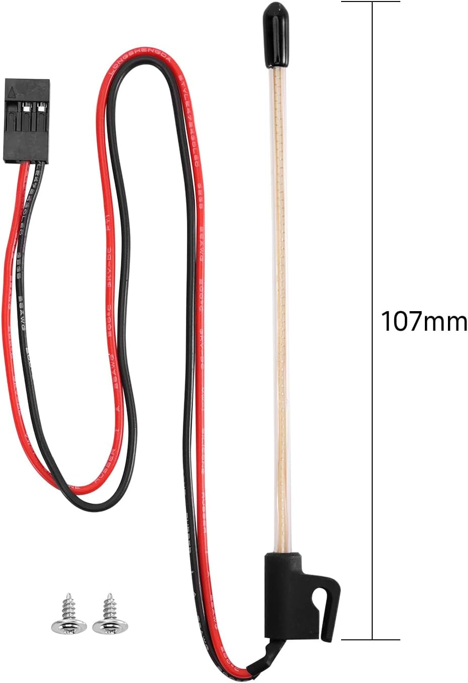 INJORA 2PCS LED Whip Light Side Fixed for 1/18 SCX24 1/24 RC Crawlers(Ice Blue) - Image 3