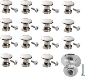 16Pcs Chrome Mini Cabinet Knobs Sma...