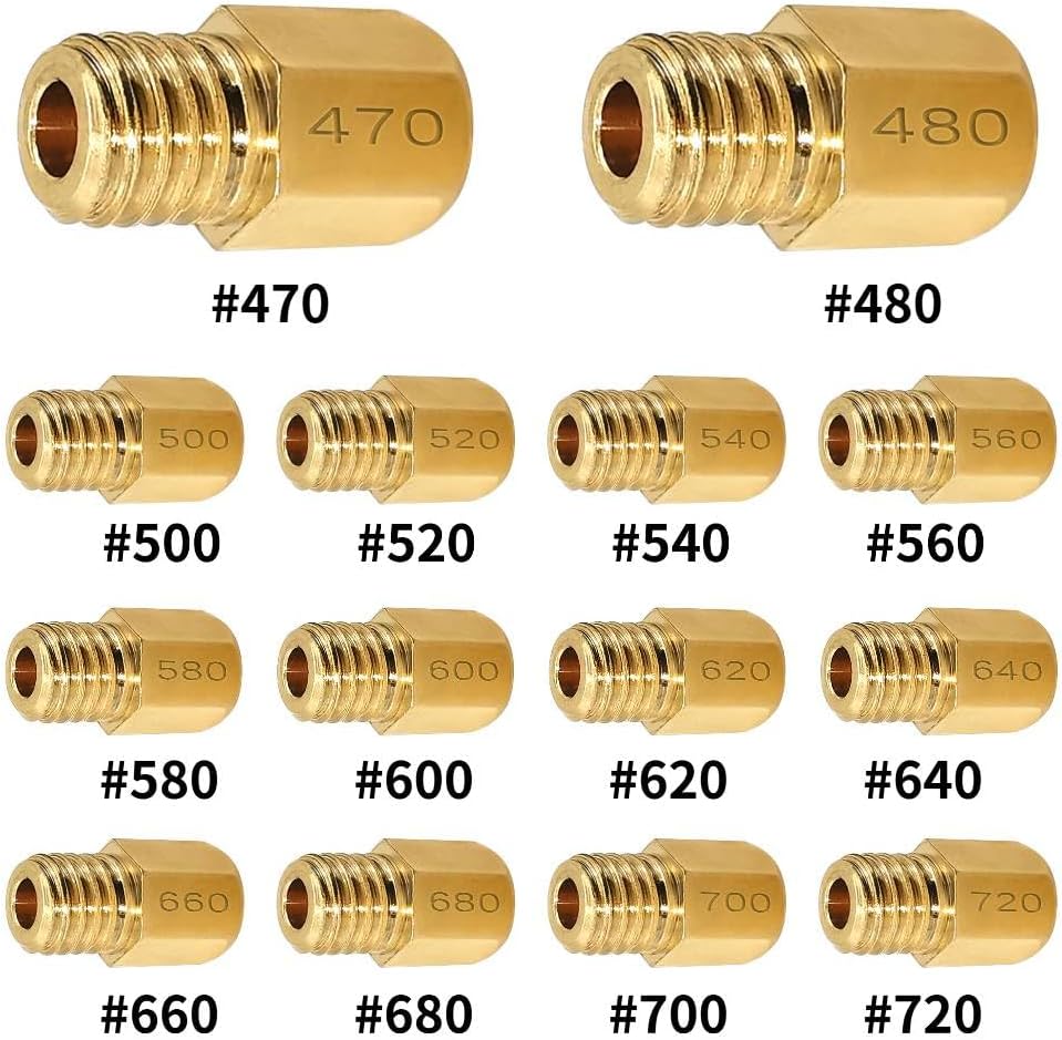 Strongthium Main Jet Kit for Mikuni VM TM Carburetors Large Hex VM4/042 470# ~ 720# - Image 3