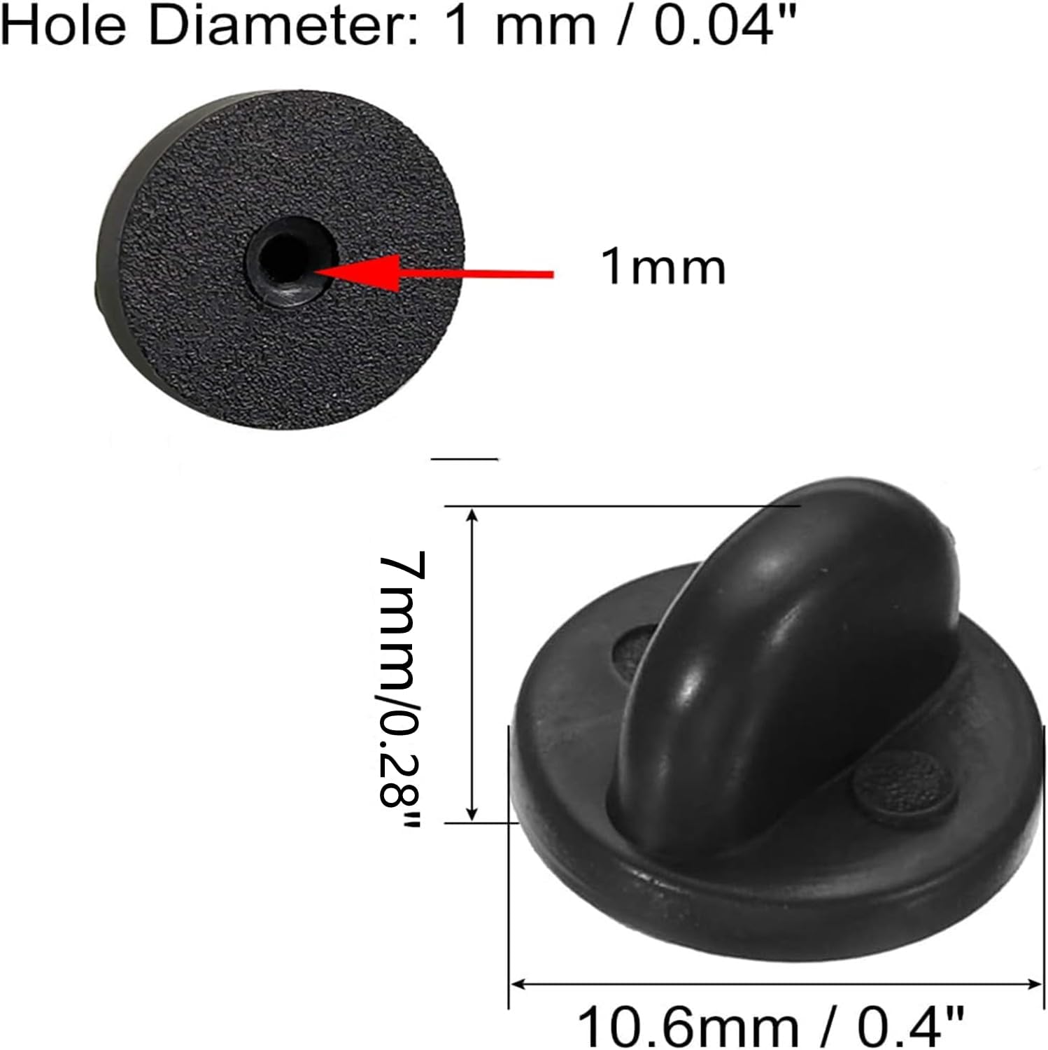 50pcs PVC Rubber Pin Backs, Pin Safety Backs for Brooch Tie Hat Badge Insignia, Rubber Lapel Pin Backs for Replacement Uniform Badge (50PCS) - Image 2
