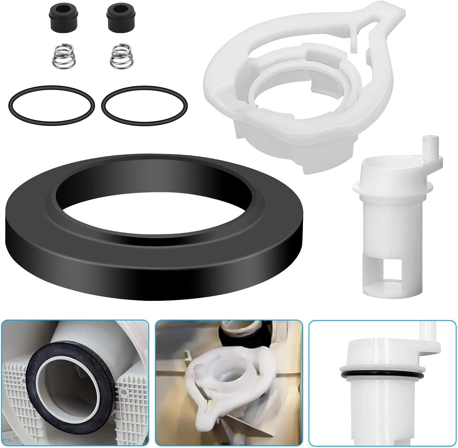 42049 RV Toilet Water Valve Kit for Thetford Aqua-Magic Style II - Complete Replacement Set with Reinforced Flange Seal to Stop Leaks - Fits Permanent Toilets (2008-2025) - Image 7