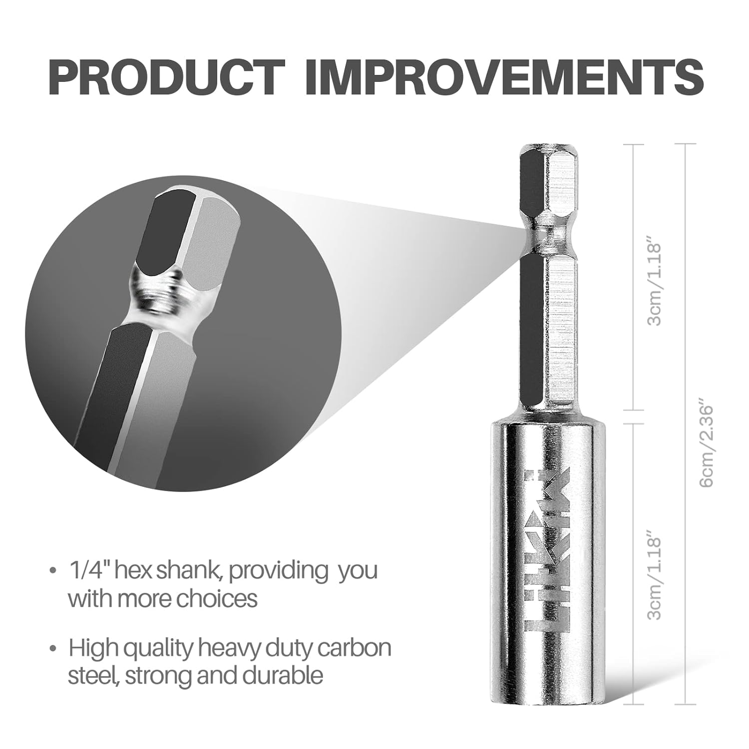 1/4-Inch Hex Shank Rotary Drill Saw(with 5PCS Blades),HSS Saw Disc Wheel Cutting Blades for Drills Rotary Tools - Image 3