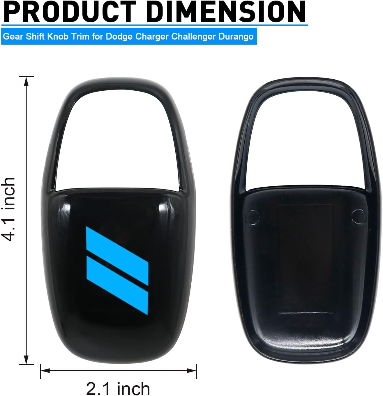 Gear Shift Knob Head Cover for Dodge Charger Accessories 2015-2023 Challenger 2015-2024 Durango 2016-2026 ABS Interior Shell Insert Decoration Protector (Blue Trim) - Image 5