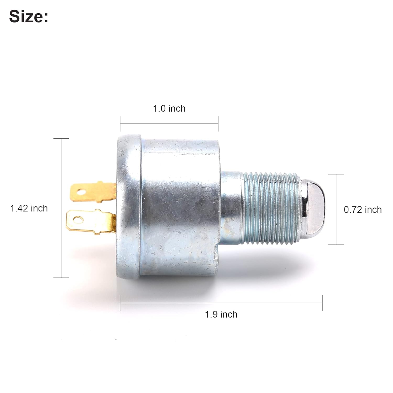 10L0L Golf Cart Starter Ignition Key Switch for EZGO Electric Golf Cart 17421G1, 2 Terminal Prongs - Image 5