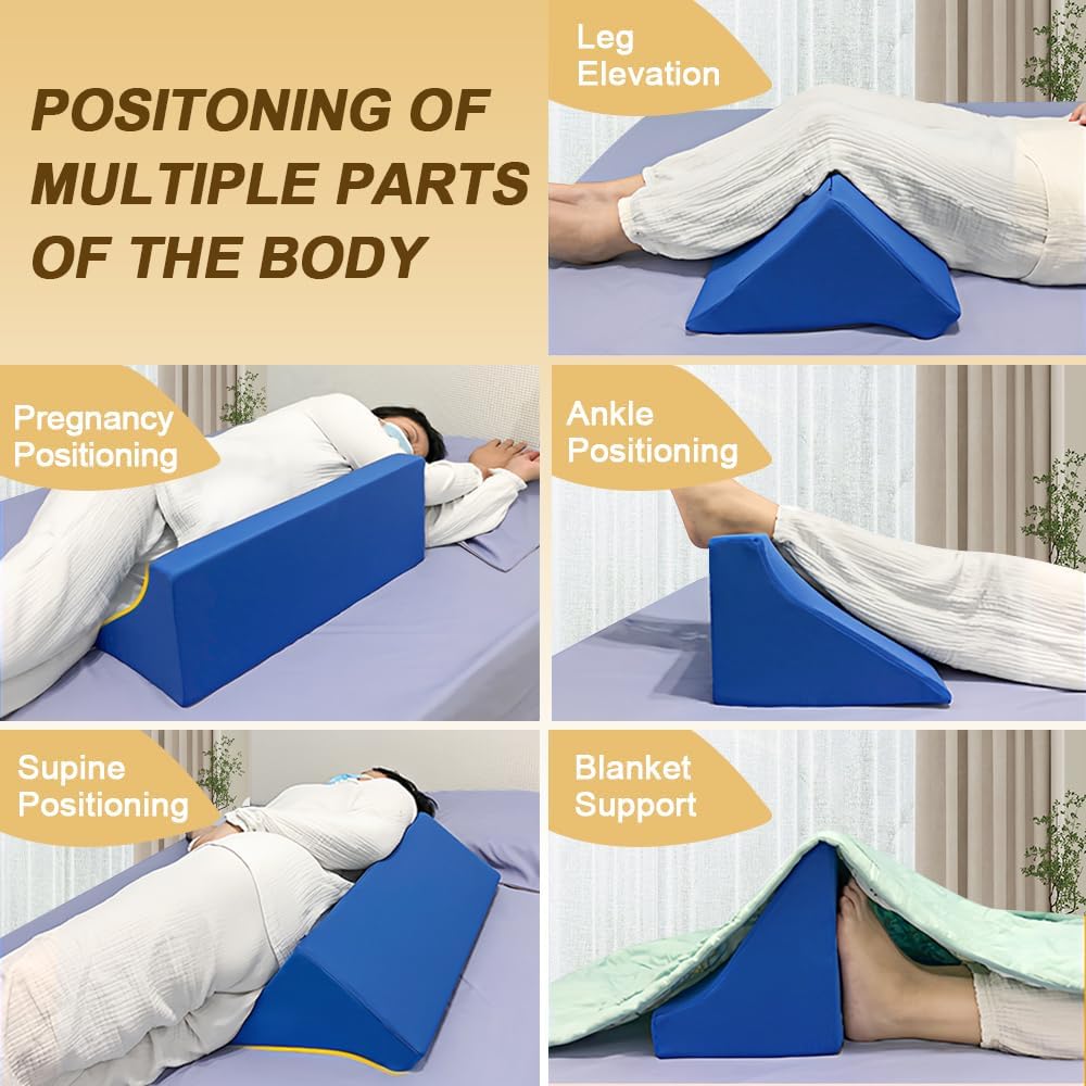 Blanket Lifter for Feet-Sheet Lifters for Foot of Bed Blanket Elevation Wedge Foot Cradle Tent Sleep Support Raiser Supplies Foam Block Toes Pain Leg Knee Ankle Post Surgery Recovery - Image 4