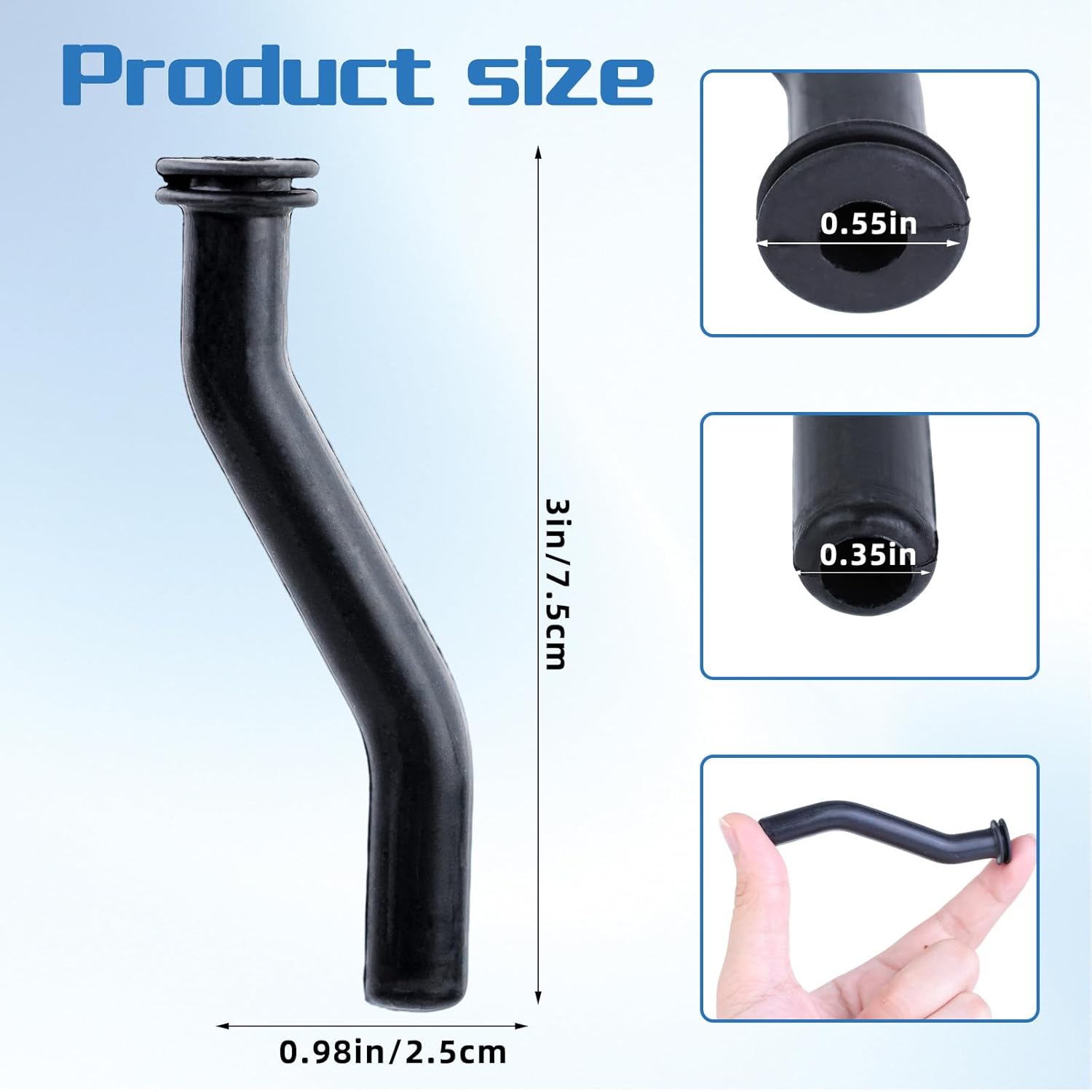 Vacuum Hose 596163 Compatible with B.S, John Deere, Craftsman, Replaces 593998 797408 – 4 Pack Vacuum Pump Hose For Small Gasoline Engines,Lawn Mower Tractor - Image 2