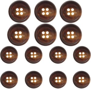 14 Pieces Real Horn Buttons Set for...