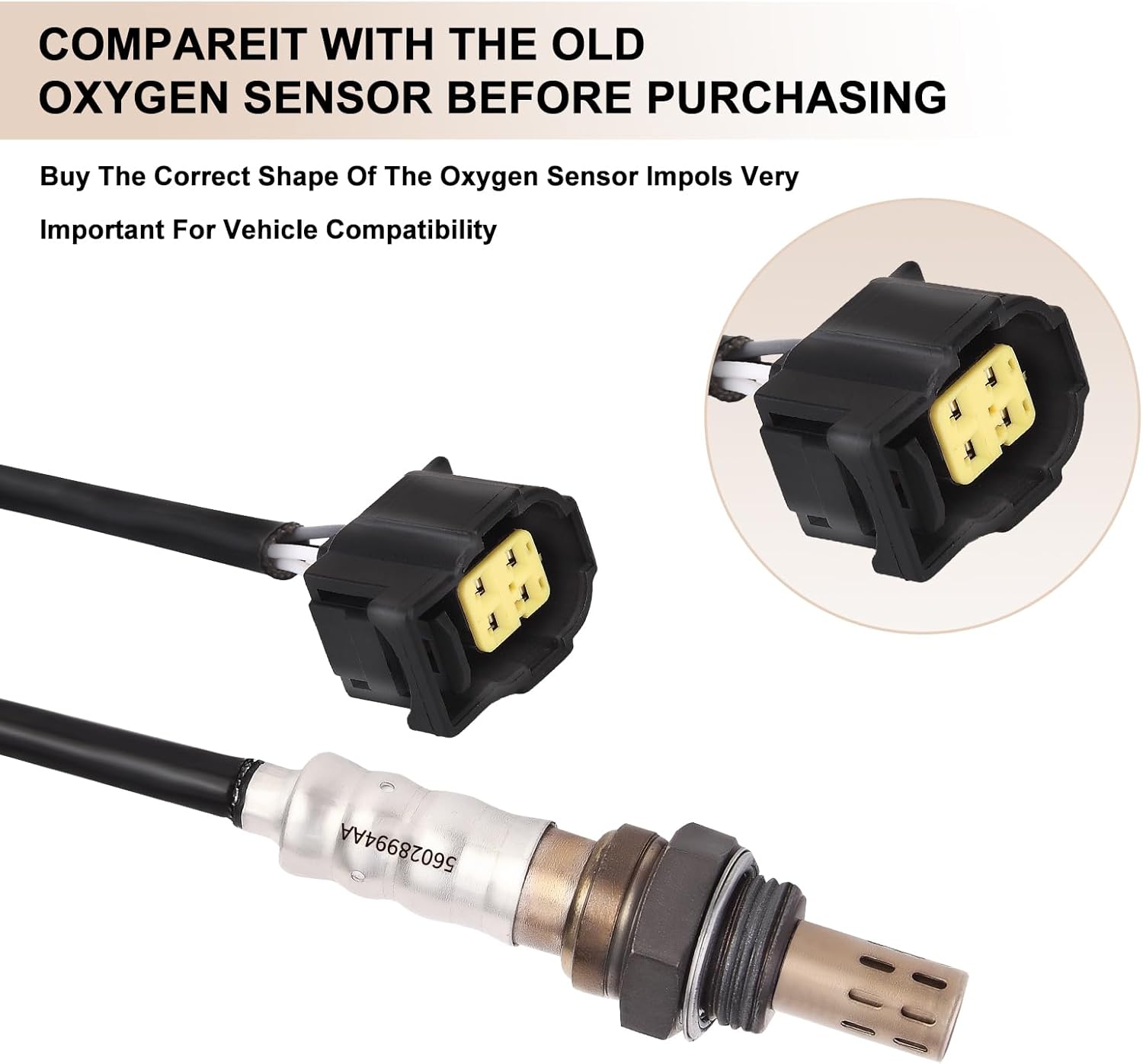 Oxygen O2 Sensor Upstream Downstream for Chry 300, for Dodge Challenger Charger Dakota Durango Grand Caravan Journey Neon Nitro, for Jeep Commander Grand Cherokee Wrangler JK 56028994AA, 56028994AB - Image 4