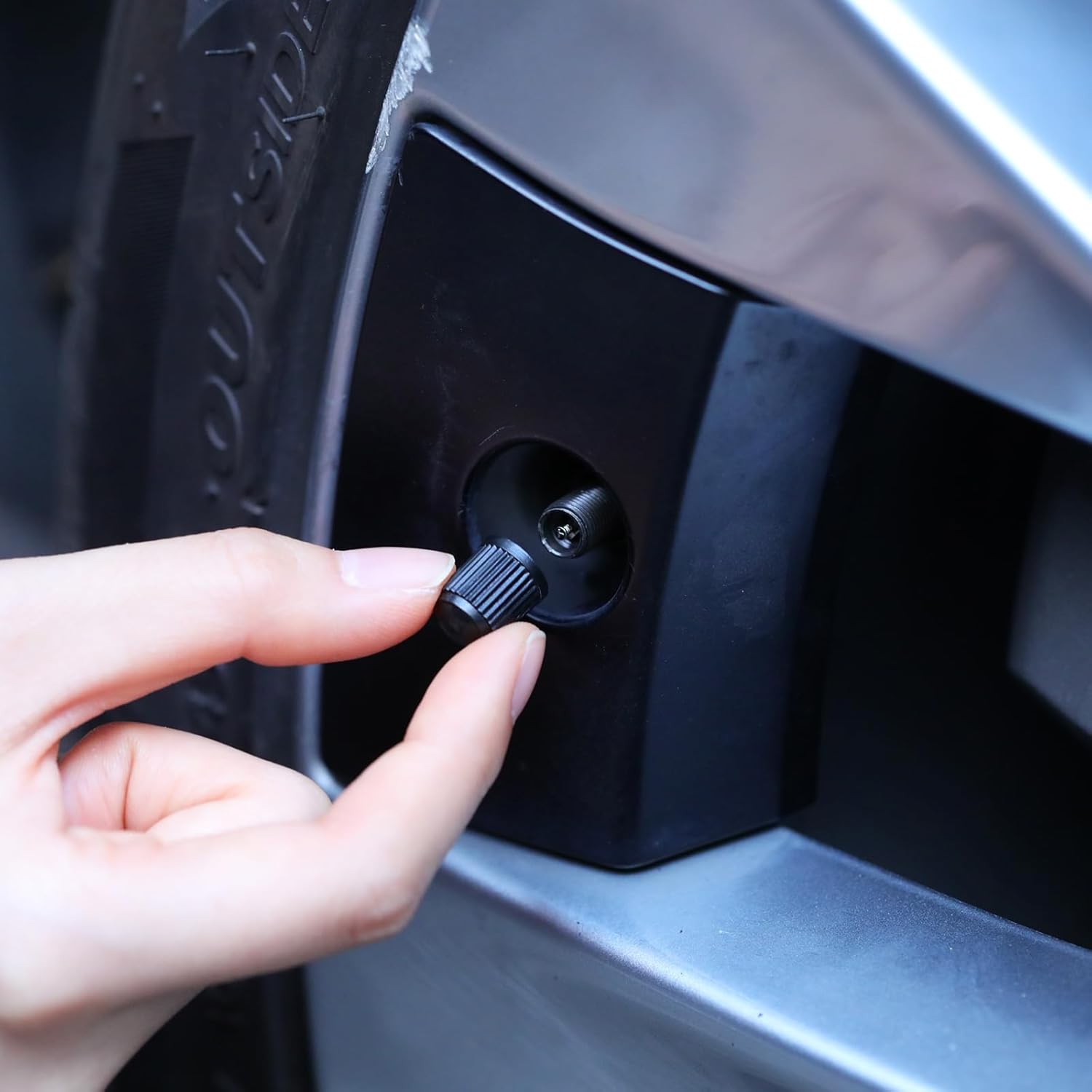 Outus 400 Pcs Tire Valve Stem Caps Car Tire Caps Plastic Universal Valve Stem Covers for Bike Bicycle Cars SUV Trucks Motorcycles (Black) - Image 6