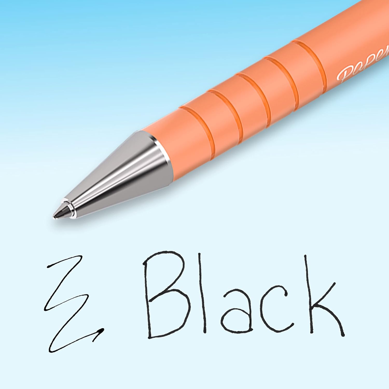 Paper Mate FlexGrip Ultra Ballpoint Pens, Recycled Plastic Materials Assorted Barrel Colors Medium Point (1.0mm) Black 4 Count - Image 6