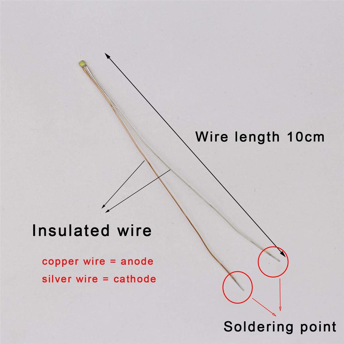 25pcs Pre-soldered Micro pico Litz Wired Leads Blue SMD Led 0603 + Muti-Resistor - Image 5