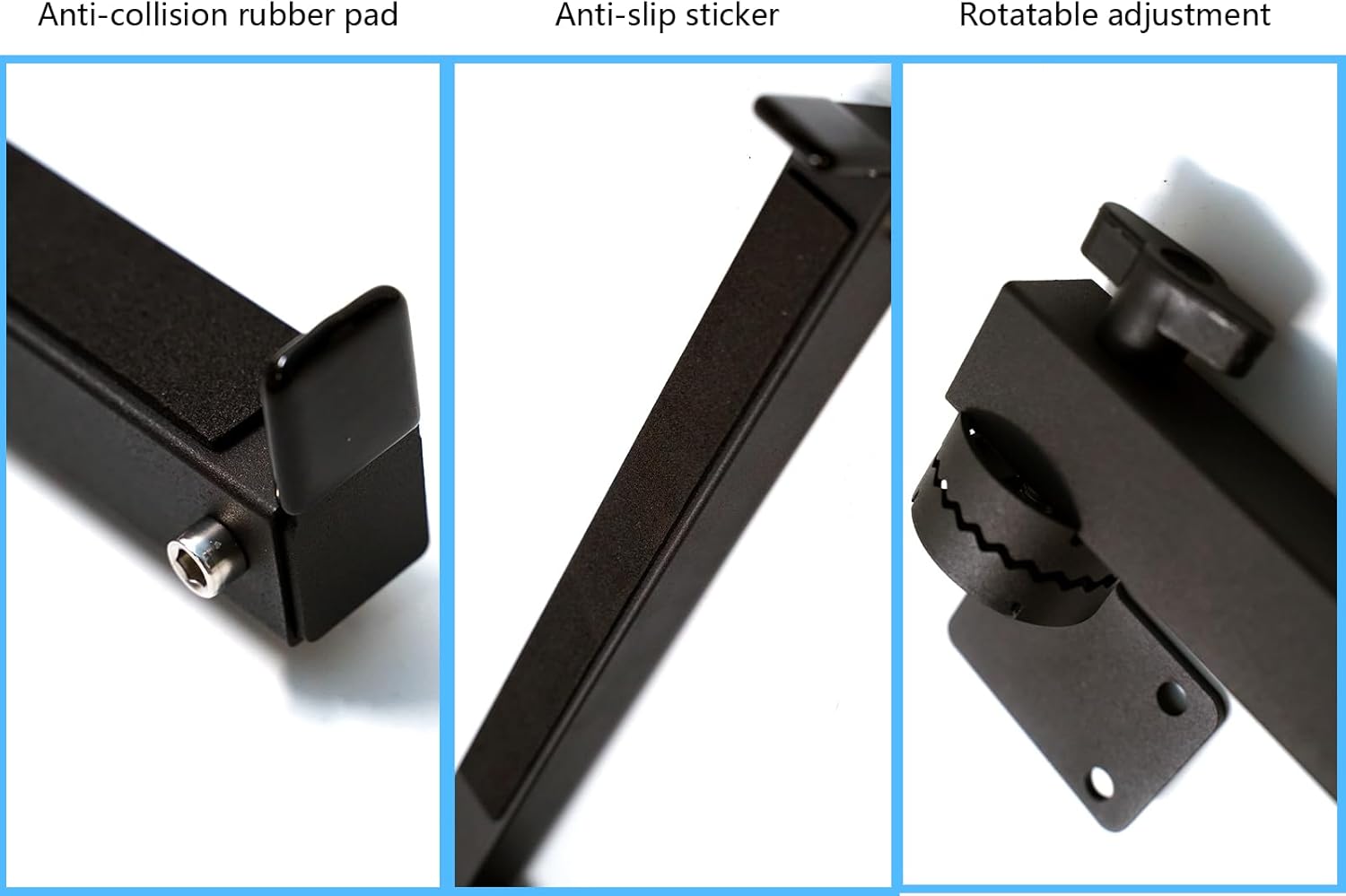 Heavy-Duty Steel Slatwall piano wall mount ,Can be rotated by 180°,Telescoping Arms (12"-18") for Keyboard Holder,Piano Stand,Piano Keyboard Stand, Music Production Equipment(1 Pair) - Image 4
