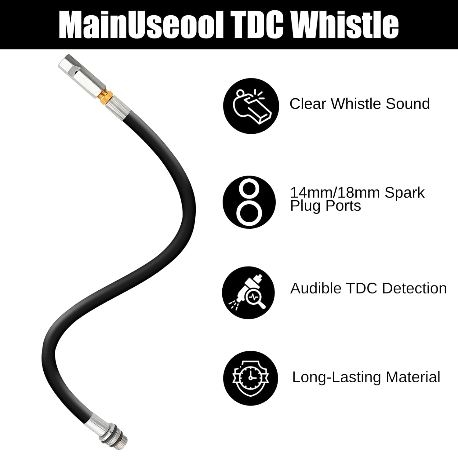 Top Dead Center Tool 8016MRG TDC Whistle – Universal Top Dead Center Indicator with 14mm/18mm Spark Plug Ports – Top Dead Center Whistle for Distributor Installation, Timing & Valve Adjustment - Image 6