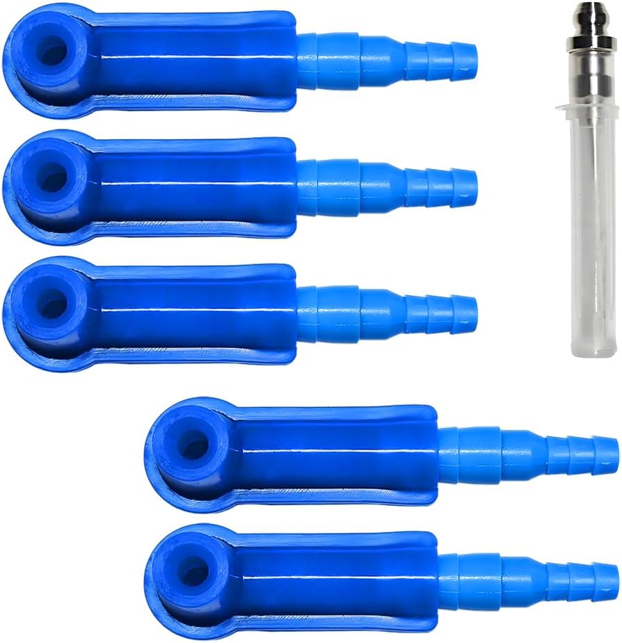 5 PCS Exchange Tool Connector Brake Bleeding Kit, Auto Oil Bleeder Pump Exchange Adapter, Brake Fluid Bleeder Connector, Automotive Oil Pumping Pipe Connectors for Vehicles