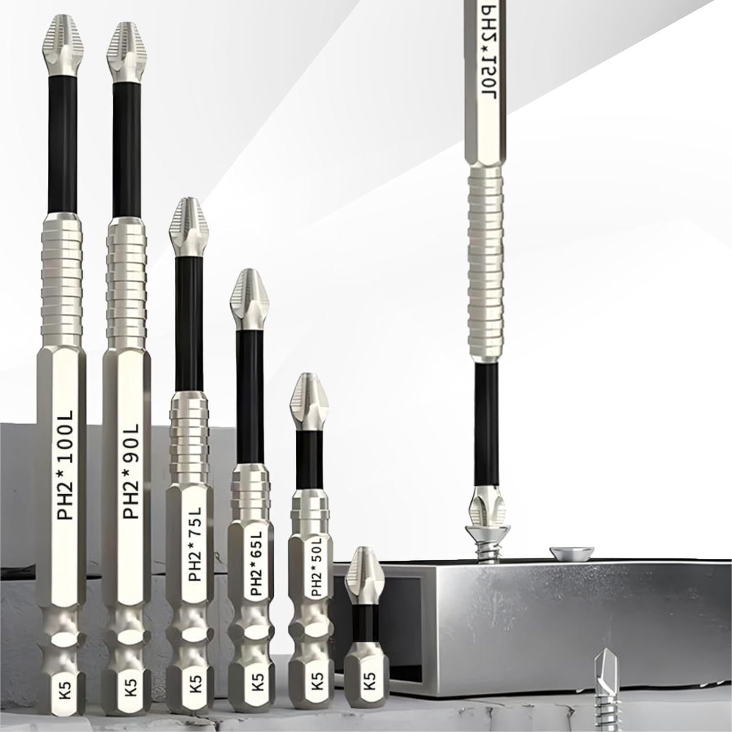 K5 Impact Resistant Non Slip Bit Set – 2025 New Strong Magnetic Screwdriver Drill Bits, Universal, High Magnetic, for Electric and Impact Drivers - Image 6