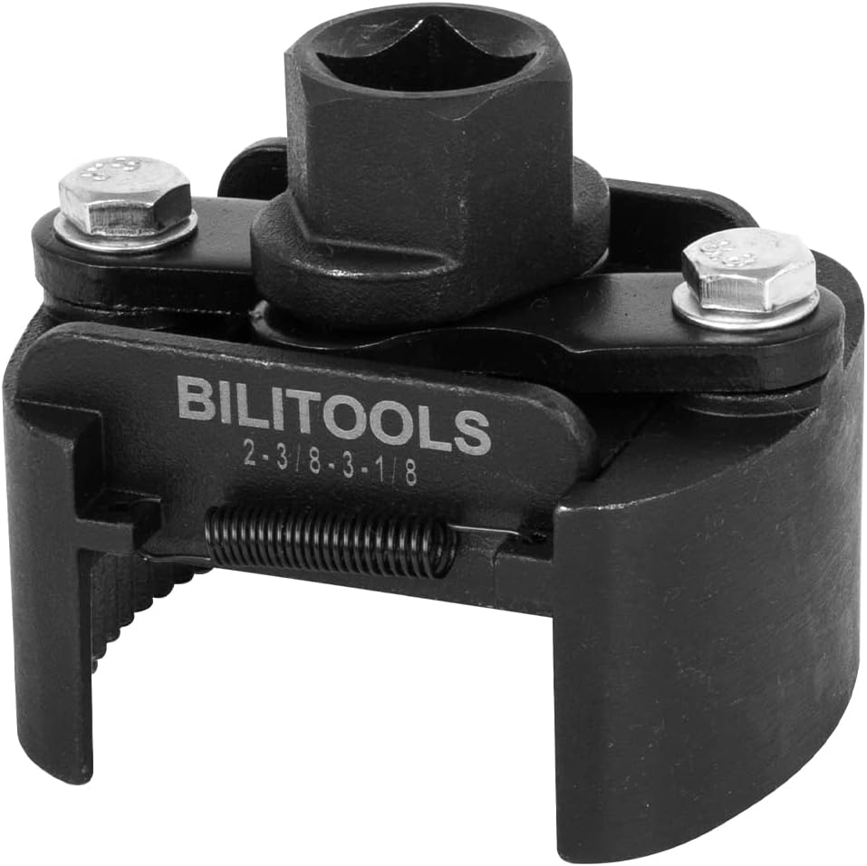 BILITOOLS Universal Oil Filter Wrench Removal Tool Adjustable, 60-80mm (2.36-3.15 inch), 1/2" Drive