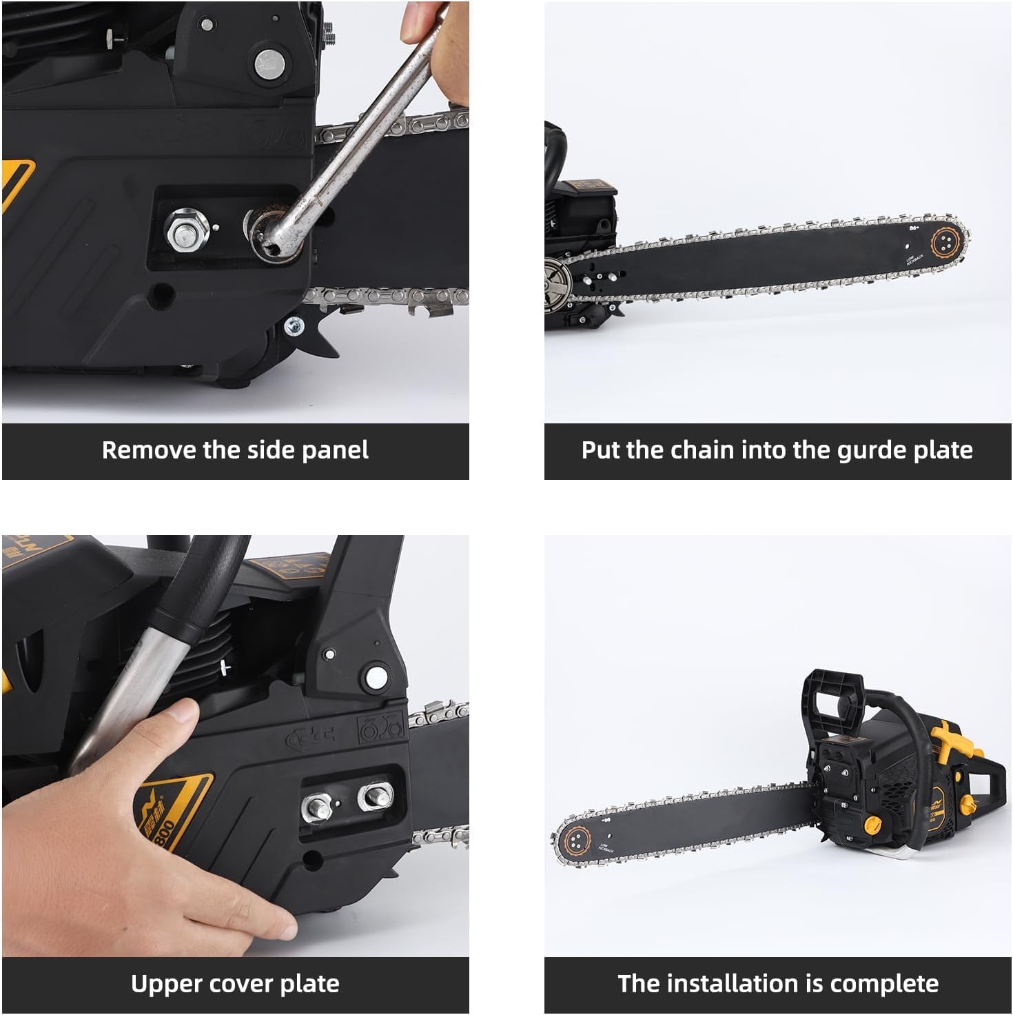 4 Pack 8 Inch Chainsaw Chain 050" Gauge, 3/8" LP Pitch, 33 Drive Links, 8 Inch Pole Saw Chains Fits for Chicago Sun Joe SWJ800E SWJ806E Portland, Greenworks, Chicago and More- S33 - Image 5
