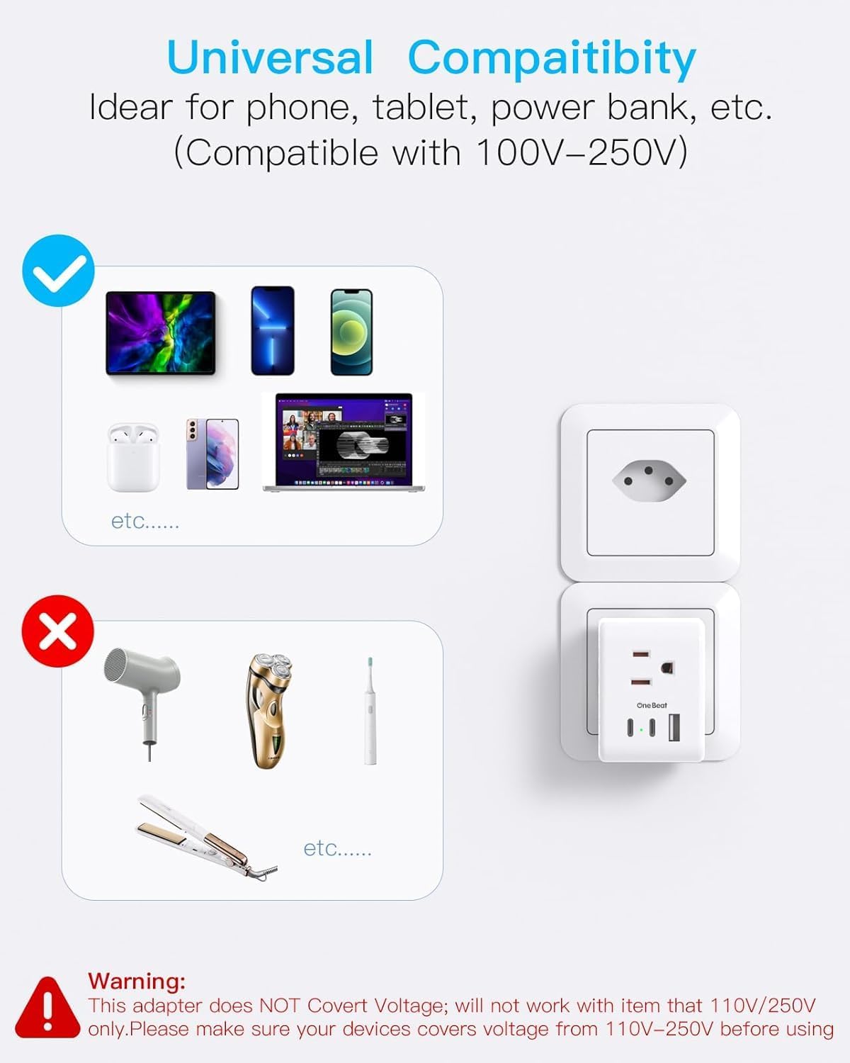 Switzerland Power Travel Plug Adapter, Type J Power Adapter with 2 Outlets 3 USB Ports(2 USB C) for US to Swiss Switzerland Liechtenstein Rwanda - Image 5