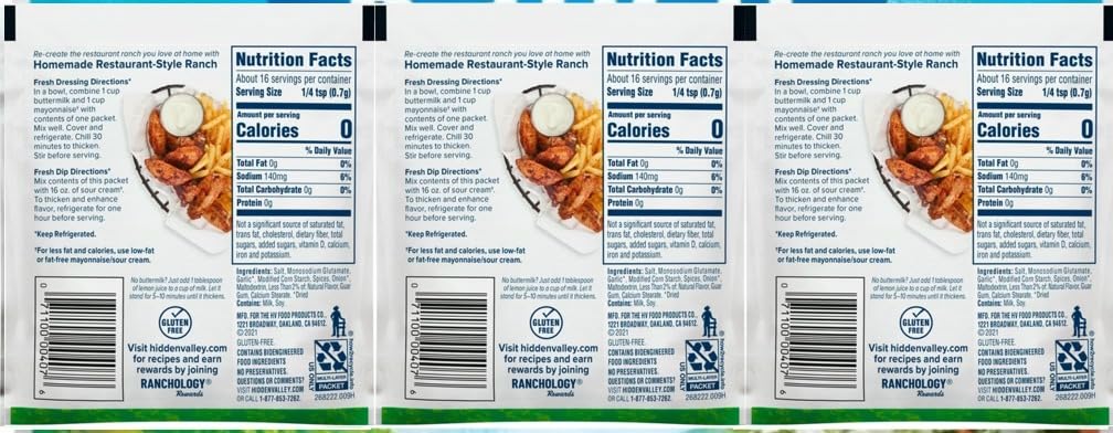Hidden Valley Buttermilk Ranch Salad Dressing & Seasoning Mix, Gluten Free - Pack of 3 - Image 2