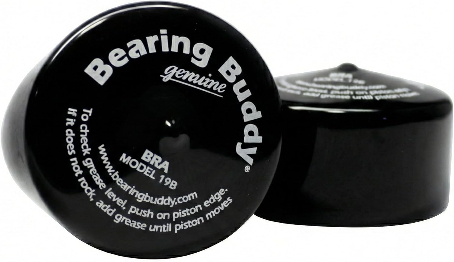 Bearing Buddy Bra 19B - 1 Pair USA-Made, Black Vinyl Covers - Protects and Keeps Grease Off the Trailer Wheels - Fits Models: 1980, 1980A, 1938, 1968, 2047, 2080, & 2080T