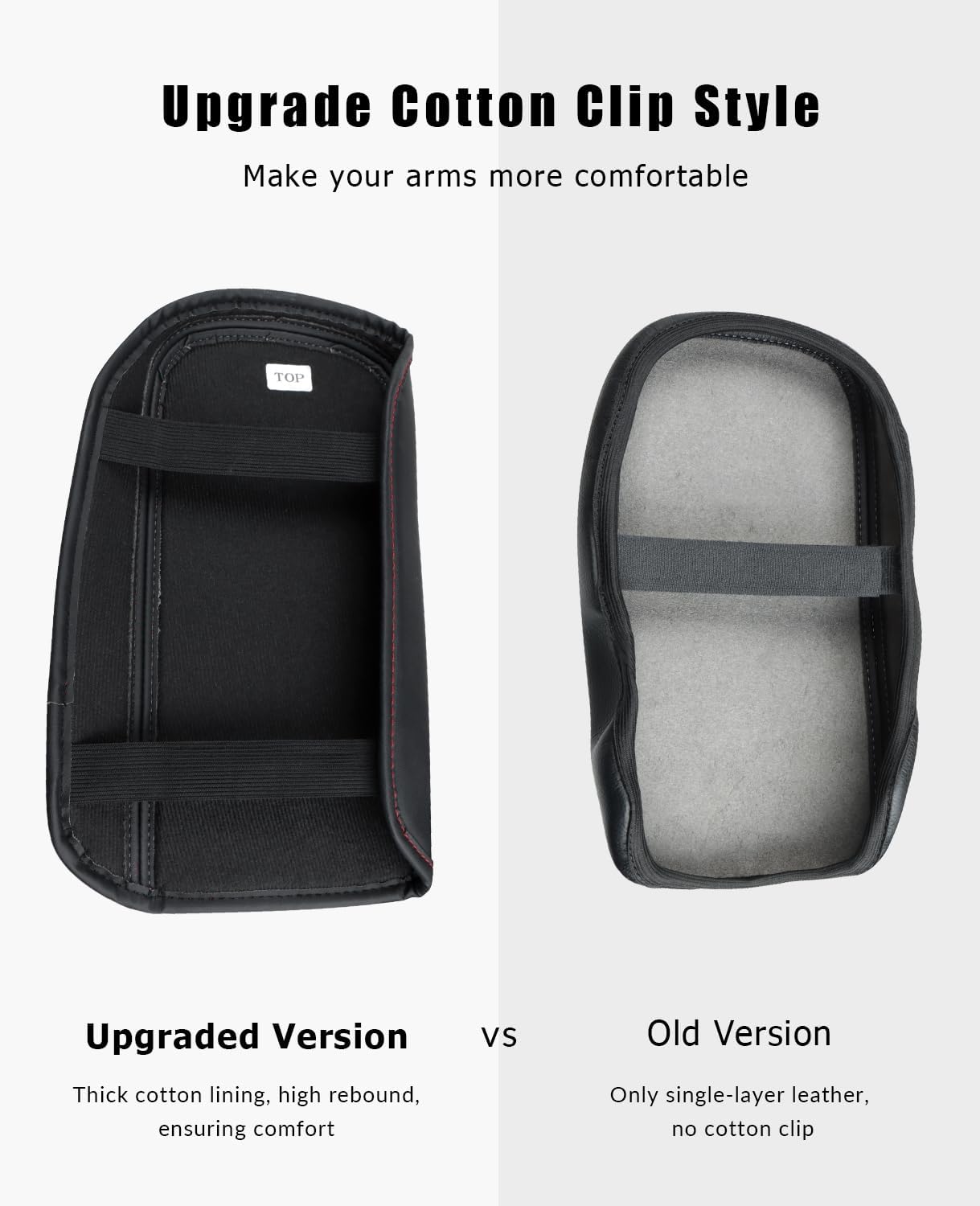 INTGET Carbon Fiber Leather Armrest Cover for 2024-2026 Chevy Trax Console Lid - Image 2