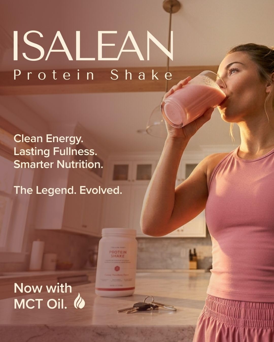 IsaLean Protein Shake - Complete Nutrition for Maintaining Healthy Weight & Lean Muscle Growth Enhanced with MCT Oil - 24 Vitamins & Minerals - 27.7 oz - 14 Meal Canister - Creamy Strawberry - Image 6