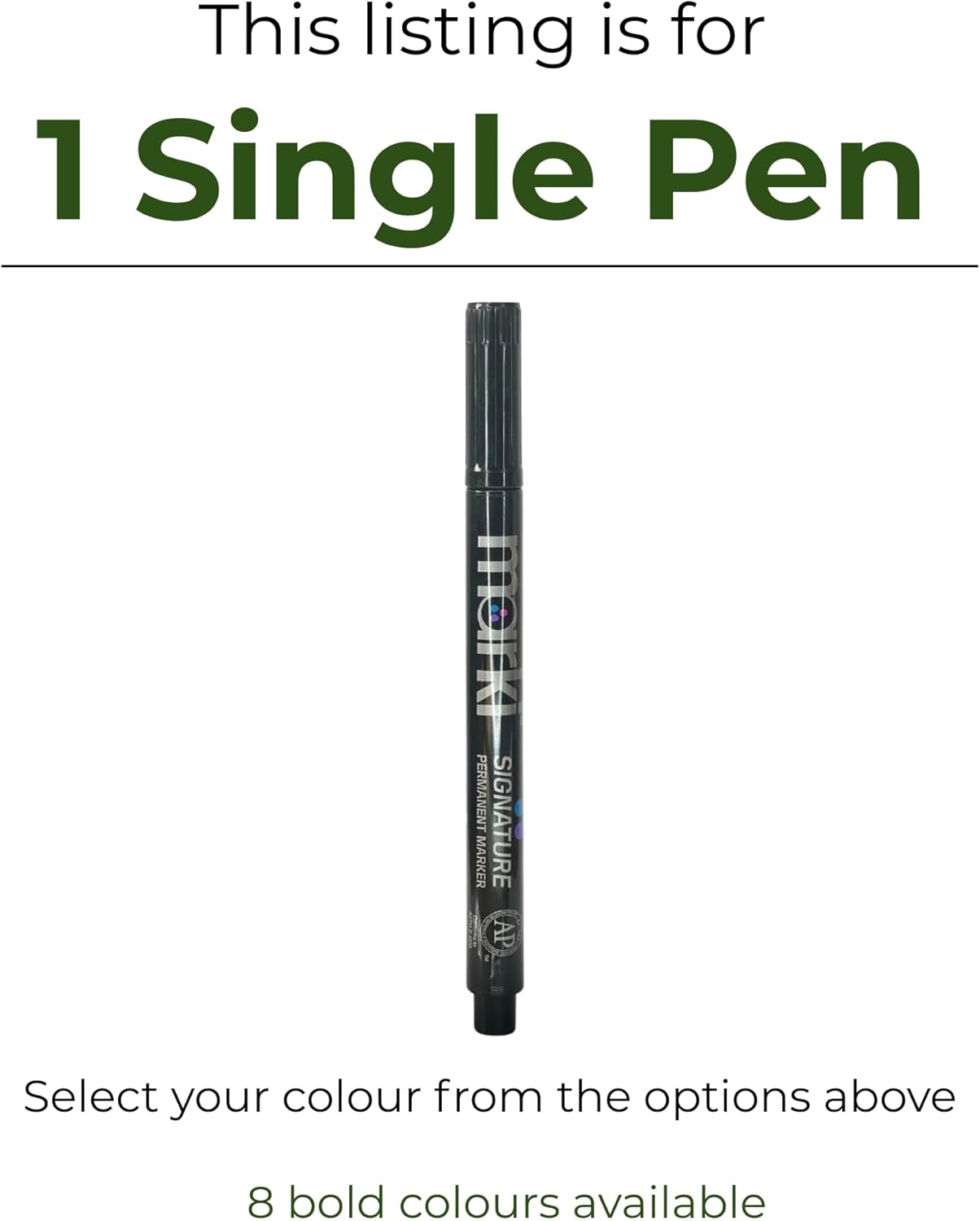 Marki Permanent Golf Ball Marker Pen – Fine Tip, Wear & Water Resistant Ink | Designed for Golf | Available in 8 Bold Colours | Single Pen - Image 5