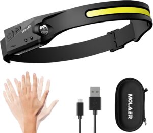 Rechargeable LED Headlamp, 230° Il...