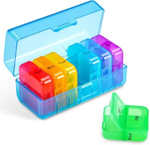 Zoksi Weekly Pill Organizer 2 Times...