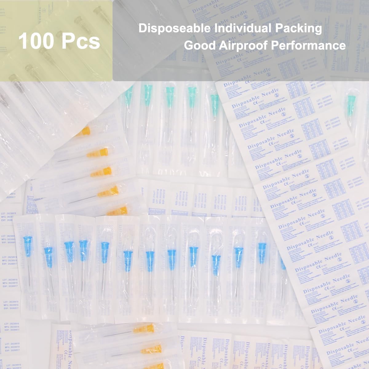 18 Gauge 1.5 Inch Needle,100 Pack Luer Lock Industrial Dispensing Accessories,Individually Wrapped - Image 2