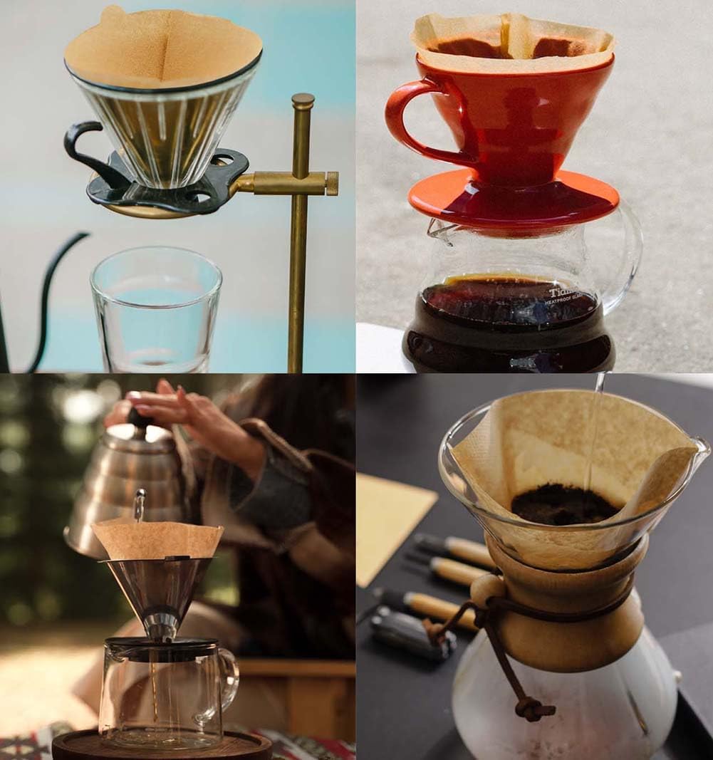 Cone Coffee Filters Size 02, 200 Count 1-4 Cups Unbleached V02 Disposable Coffee Filter Paper, Compatible with Conical Shaped Pour Over Coffee Dripper and Drip Coffee Maker - Image 5