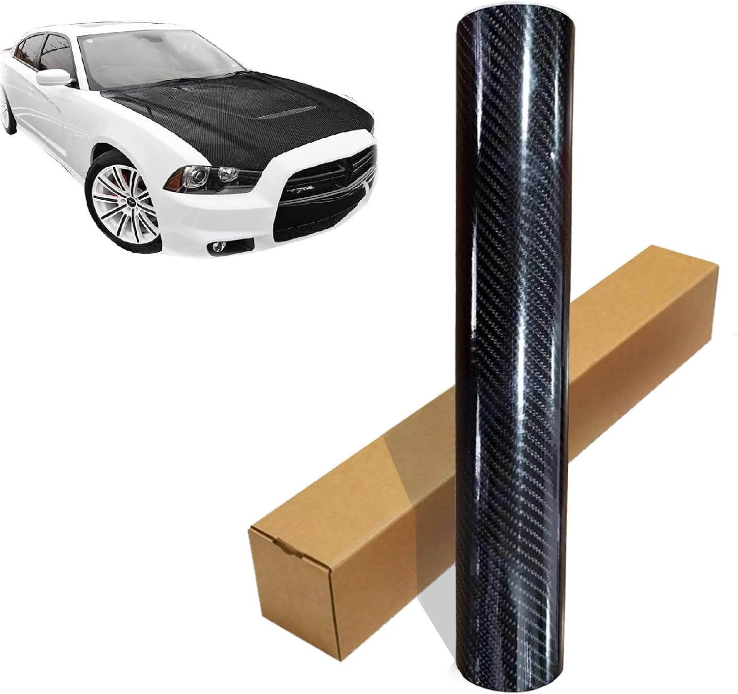 Carbon Fiber Vinyl Wrap 10ft x 1ft Self Adhesive Film, Black Vinyl Wrap Bubble Free with Air Release Technology, Perfect for Cars DIY Exterior Interior Protection (Black Carbon Fiber, 10ft x 1ft) - Image 3