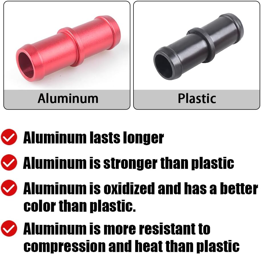 Aluminum Heater Hose Connector Compatible with 370Z Infiniti G35 G37 QX50 Q60 Q70 M35 M37 Replacement#92417-JK20A - Image 3