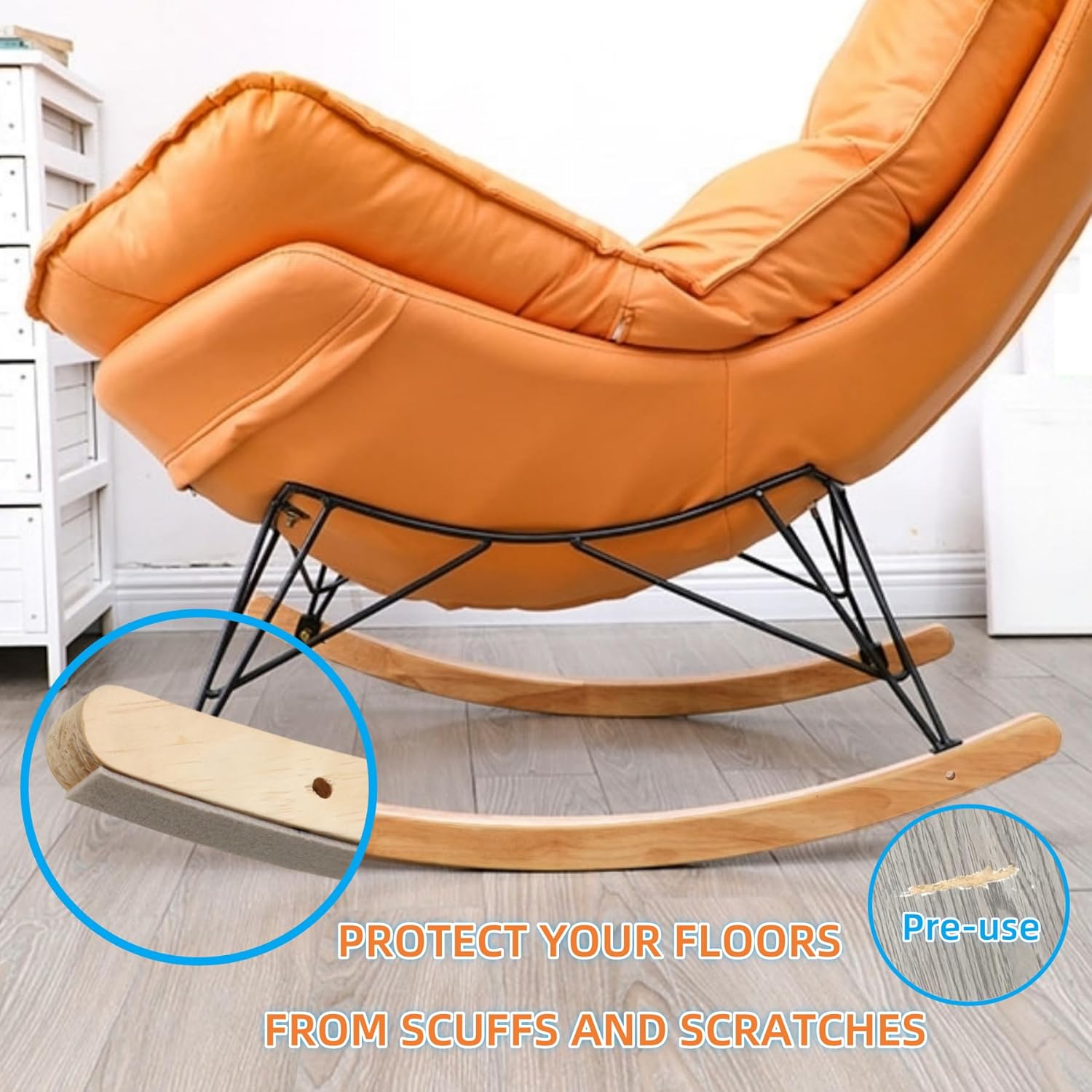 Furnigear Felt Strips with Adhesive Backing for Furniture - Felt Furniture Pads for Hardwood Floors, Furniture Chair Feet Felt Pads, Furniture Floor Protector Sliders 30 Pcs 3 x 1/2" Rectangular Brown - Image 7