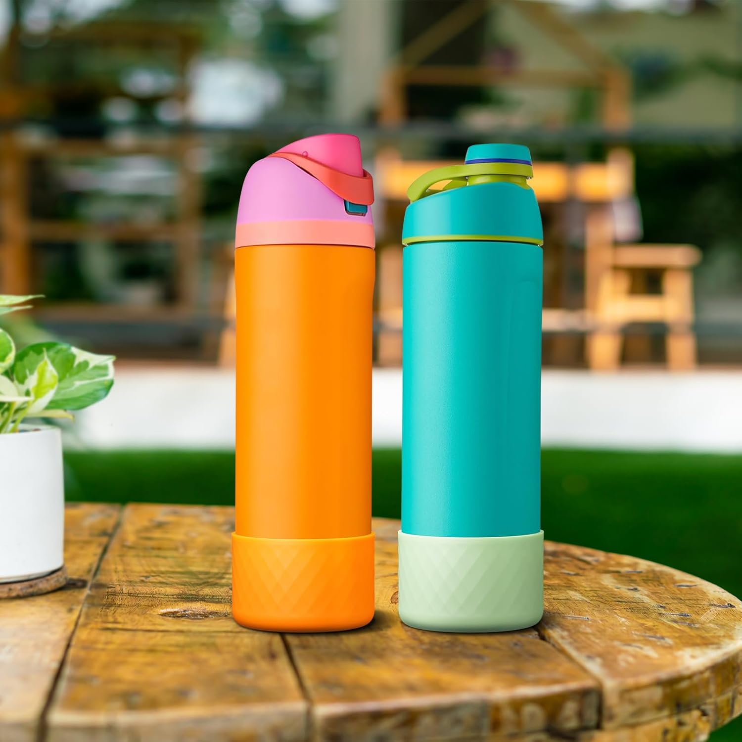 2PCS Silicone Water Bottle Boot for Owala 24oz 32oz 40oz, Anti-Slip Protective Sleeve Bottom Bumper Protector for FreeSip, Twist, and Flip Stainless Steel Water Bottles - Image 8