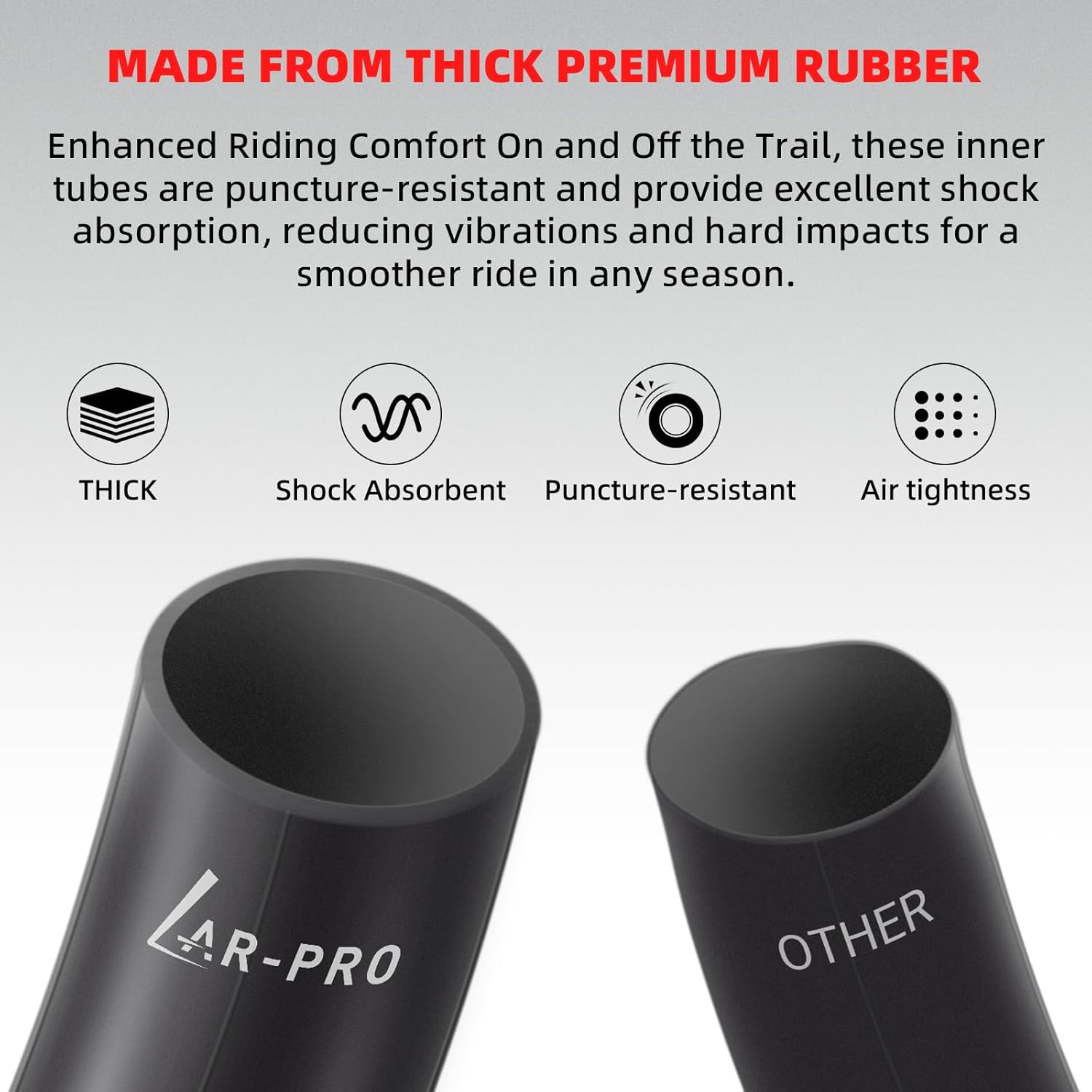 AR-PRO 3.00/3.50-12" Dirt Bike Inner Tubes with TR4 Straight Valve, 80/200-12 Heavy Duty Motorcycle Tire Replacement Inner Tubes, Compatible with Honda CRF50/XR70 Yamaha TTR 90/100 and More (1-Pack) - Image 4