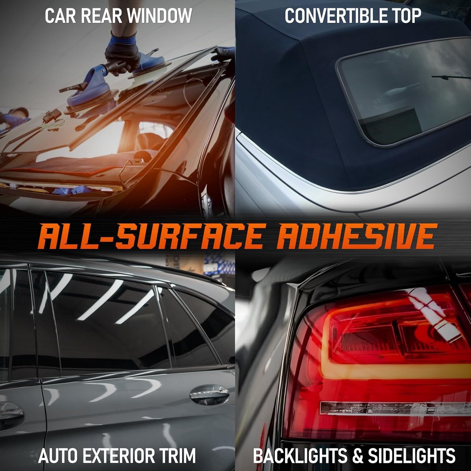 Urethane Windshield Adhesive, Fast Curing & Ultra-Bond Windshield Sealant, Heat-Stable Auto Glass Glue for Car, Truck, Side Window, Convertible, Windshield Repair Kit with Tool, 10.5 oz (Black) - Image 5