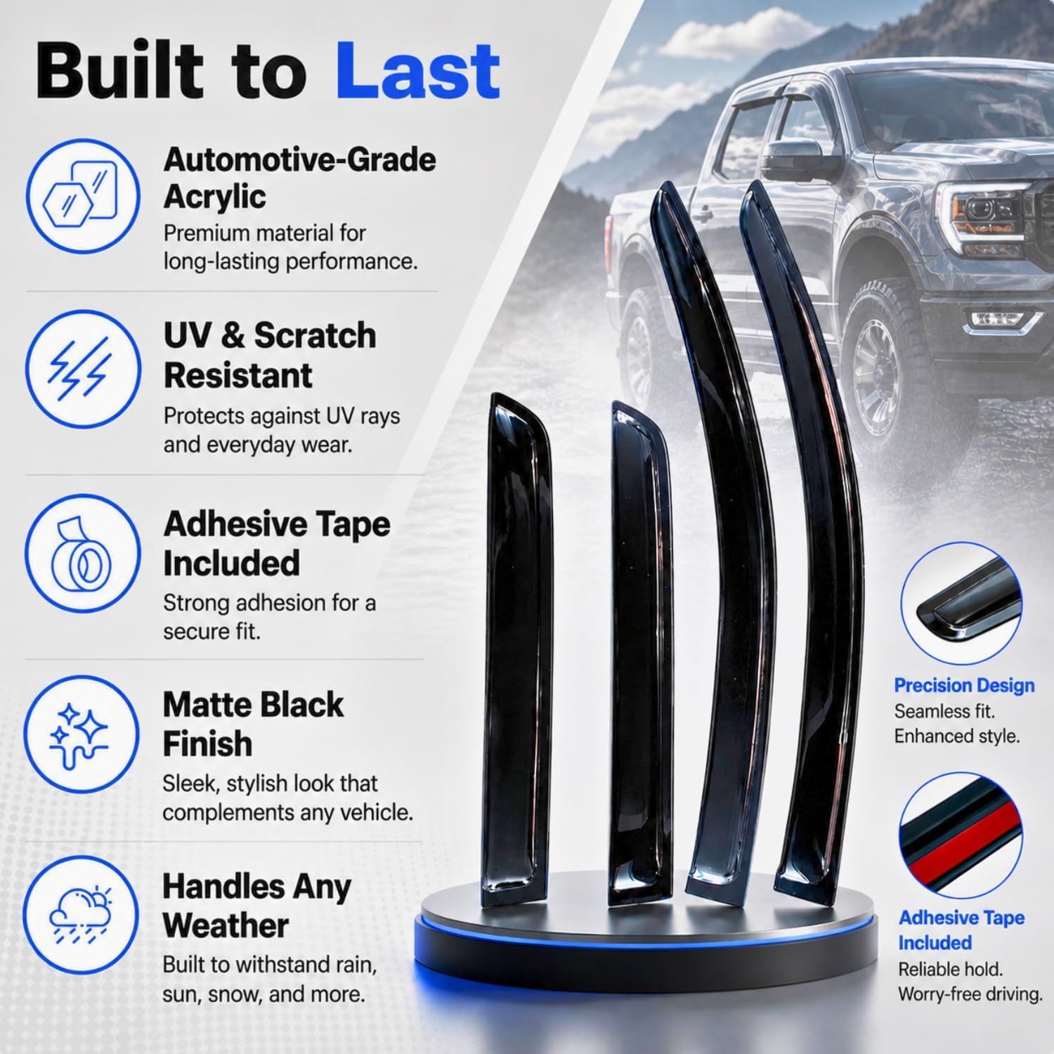 IG Window Visors Fit for 2021-2023 Buick Envision, Out-Channel Rain Guards Vent Wind Deflectors 4PC, Car Accessories for 21-23 Envision - Image 6