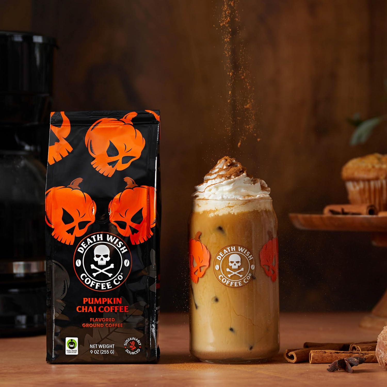 Death Wish Coffee - Ground Pumpkin Coffee (18 Ounce) - Image 3