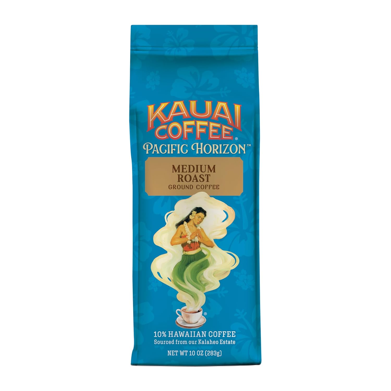Kauai Coffee Ground Coffee – Smooth, Rich, Medium Roast – Light Floral Notes, Bright Aroma – Arabica Coffee, 10% Hawaiian with No Bitterness – Koloa Estate, 1 Pack of 10oz