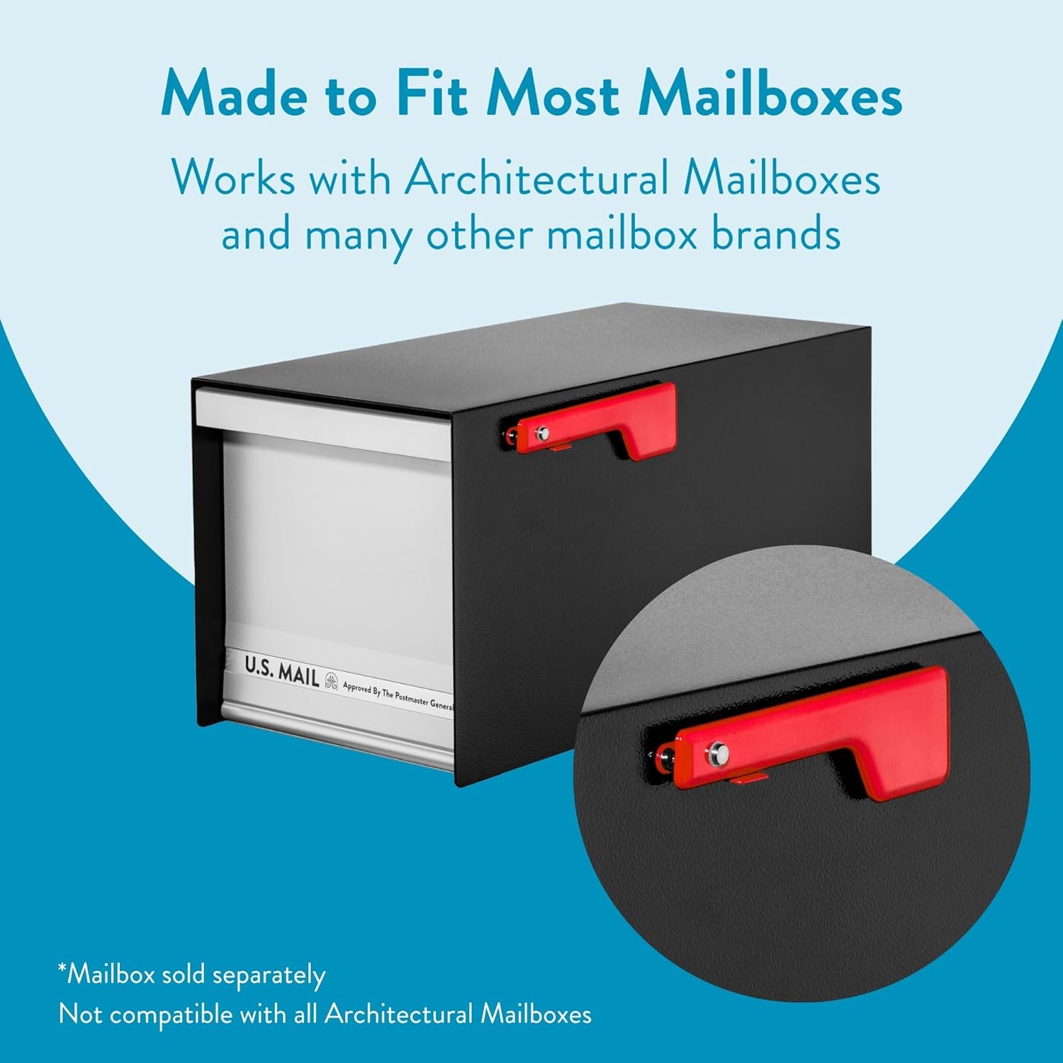 Architectural Mailboxes Galvanized Steel Mailbox Flag Replacement Kit, Red - Image 5