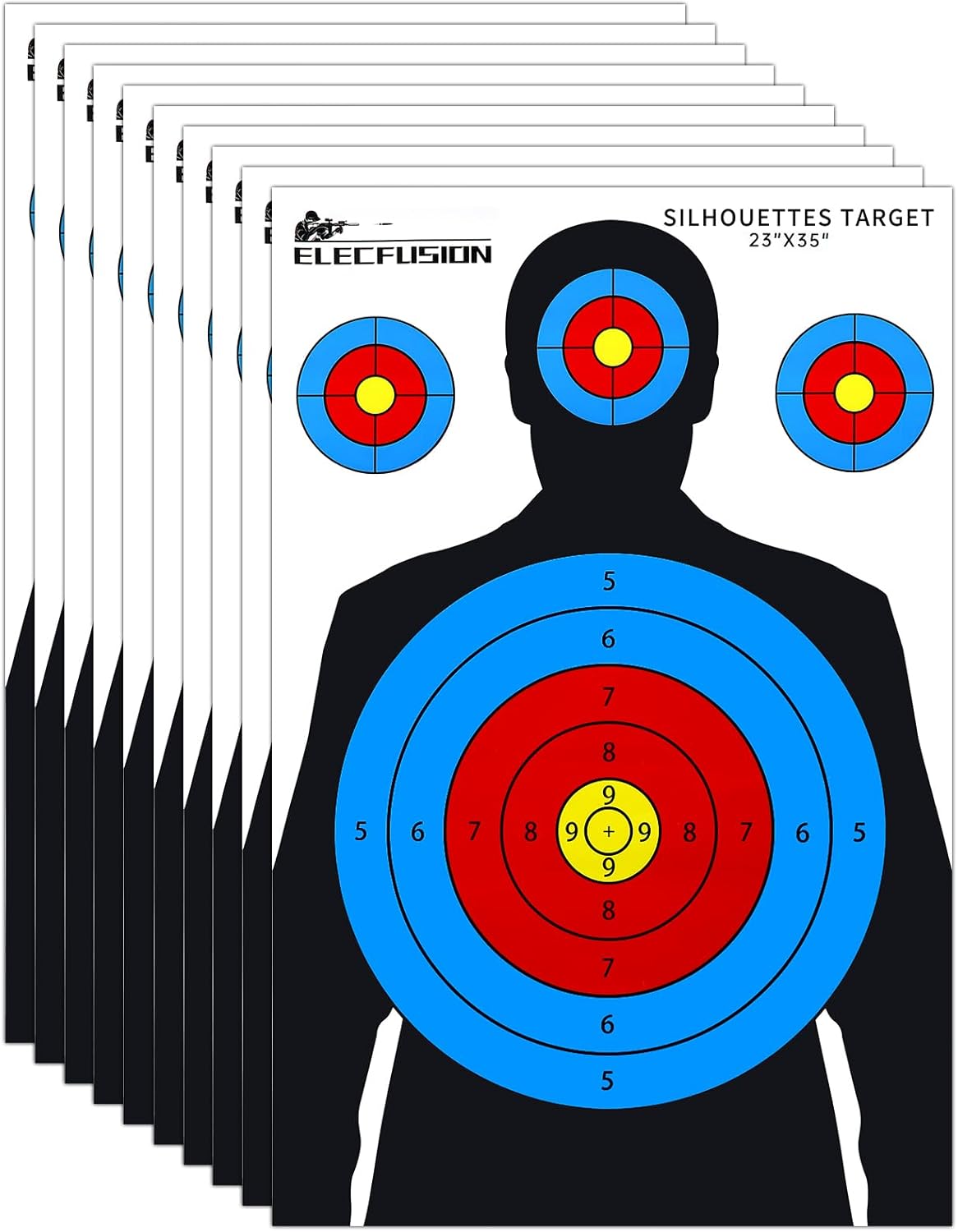 Silhouette Shooting Targets, 23X35 inch Paper Targets for Shooting Range, Suitable for Indoor/Outdoor Range Use with Handguns, BB Guns, Rifles, Pistols, Airsoft Guns