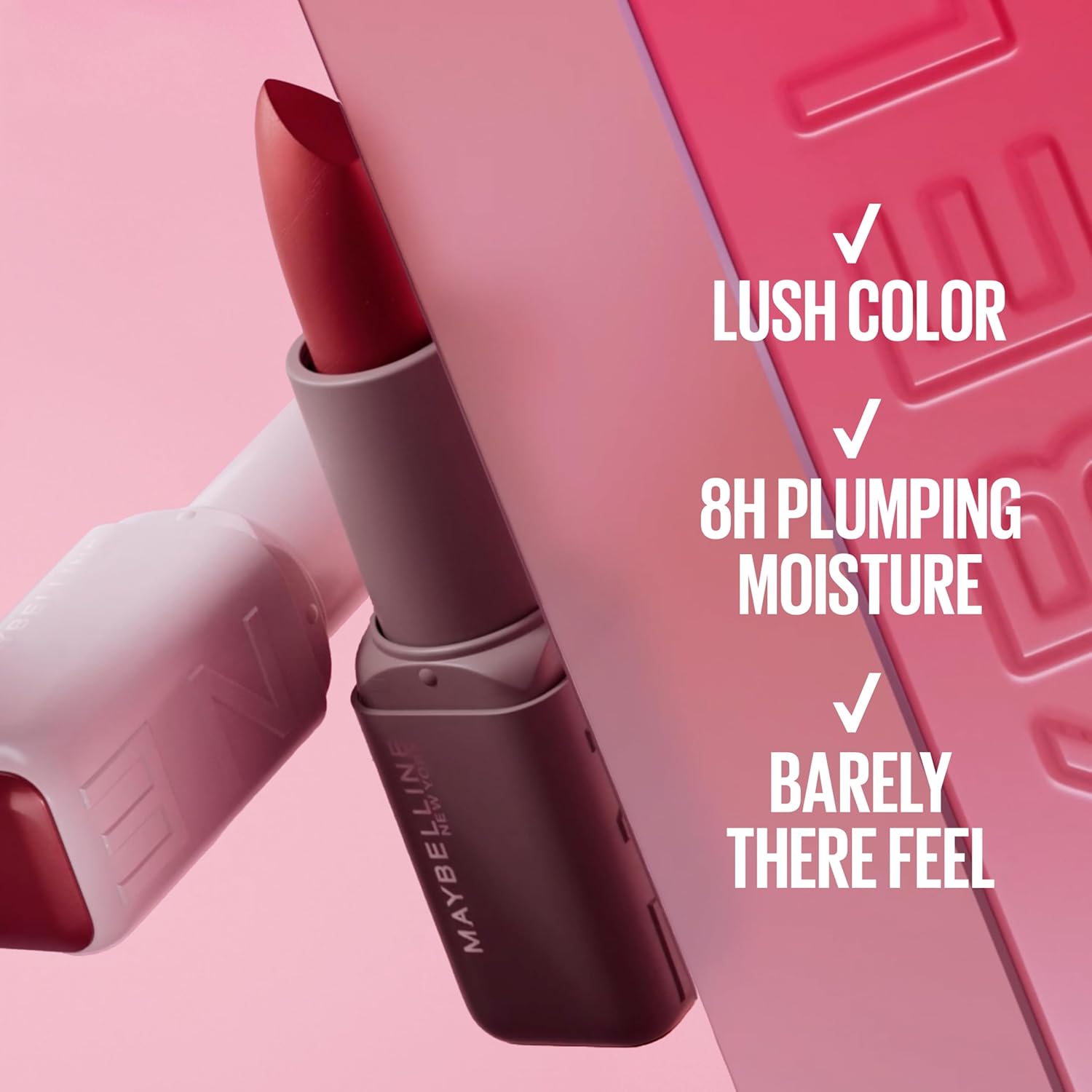 MAYBELLINE Serum Lipstick, Hydrating Lip Makeup with 8HRs of Lip Plumping Moisture with Hyaluronic Acid + Oil Blend, Maybe It's... (Terracotta Rose Nude Matte) - Image 3