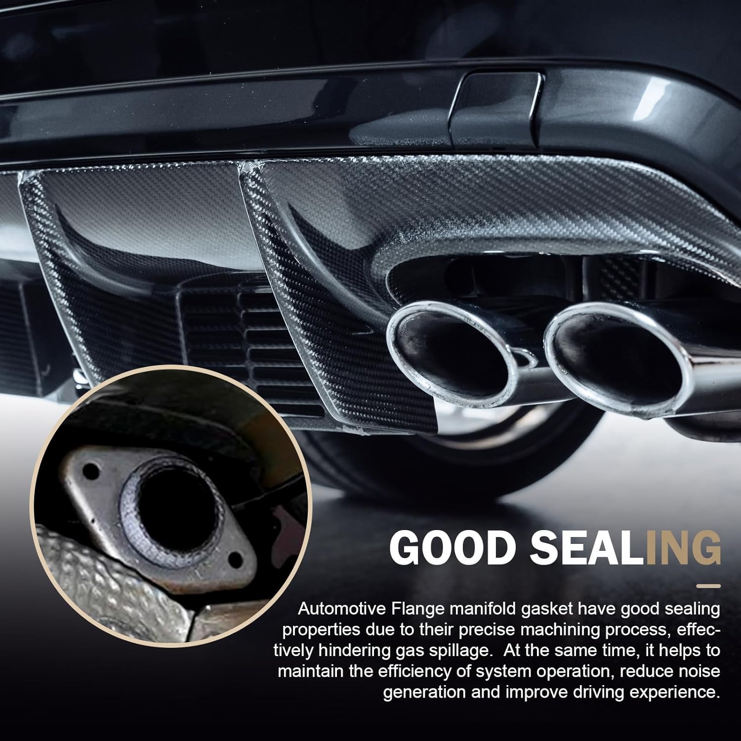 2PCS Exhaust Manifold Gasket, 2.56inch Sealed Exhaust Manifold Gasket, Prevent Leaking Between Exhaust Pipe and Exhaust Manifold, Universal Replacement Donut Gasket (65MM) - Image 4
