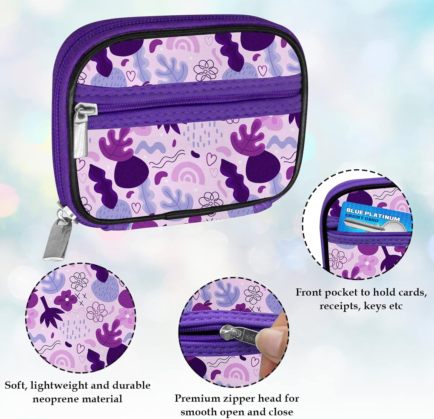 Serfeymi Weekly Travel Pill Organizer Pill Case for Purse with Removable 7 Day Pill Box, Fashionable Travel Medicine Organizer Pill Container for Medicine, Vitamin - Purple 02 - Image 3