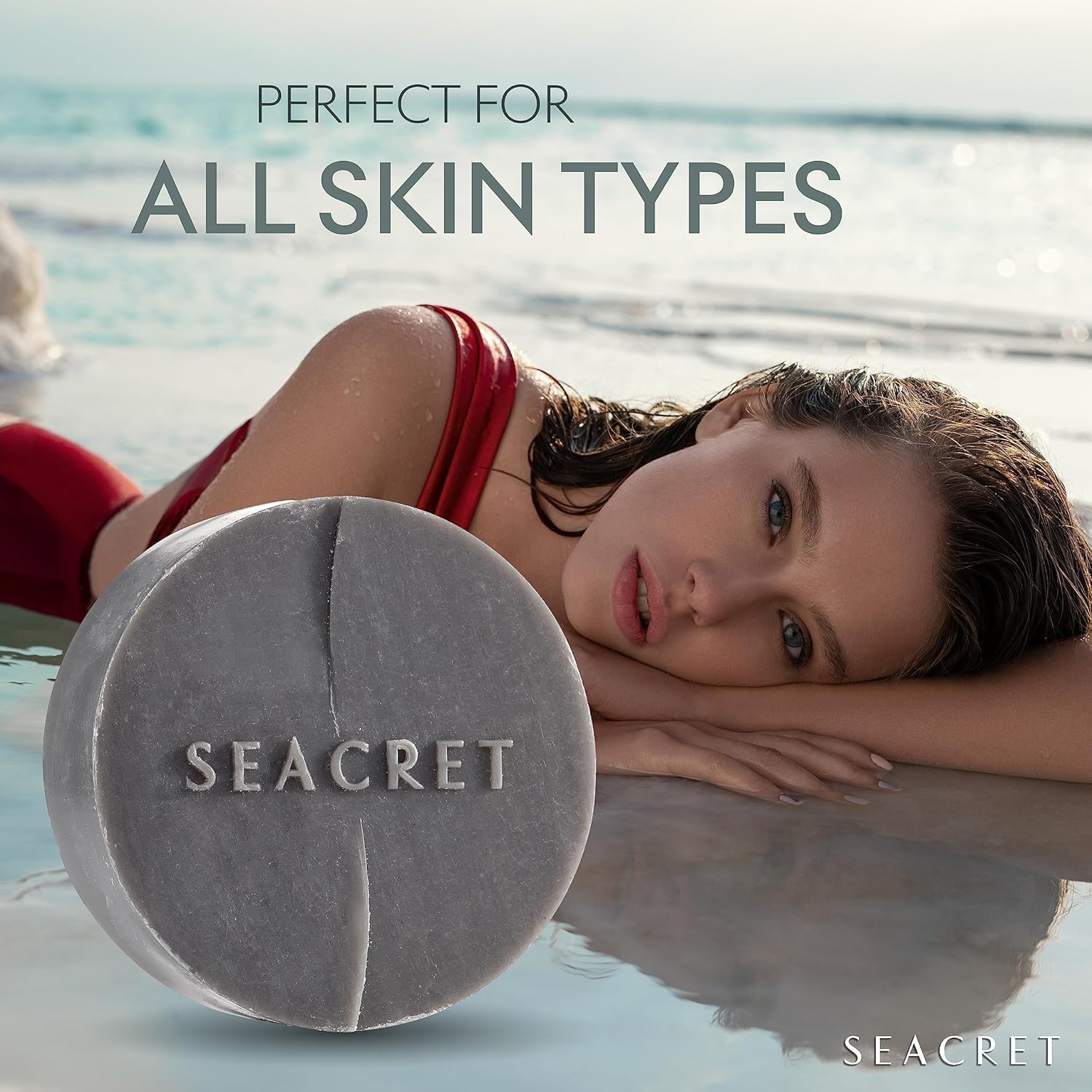 SEACRET Dead Sea Mud Soap Bar - Deep Pore Purifying & Refining Facial Cleanser with Minerals and Witch Hazel, Natural Spa Bar for Normal to Oily Skin, SLS-Free, Fragrance-Free, 4.4 Oz / 125 g - Image 5