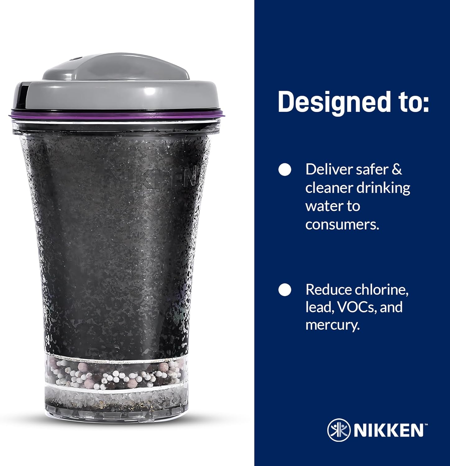 Nikken - PiMag Waterfall Filter Cartridge - Advanced Ionic Filtration, Copper Particles, Chlorine & Lead Reduction, pH Balance, Fresh Drinking Water - Image 4