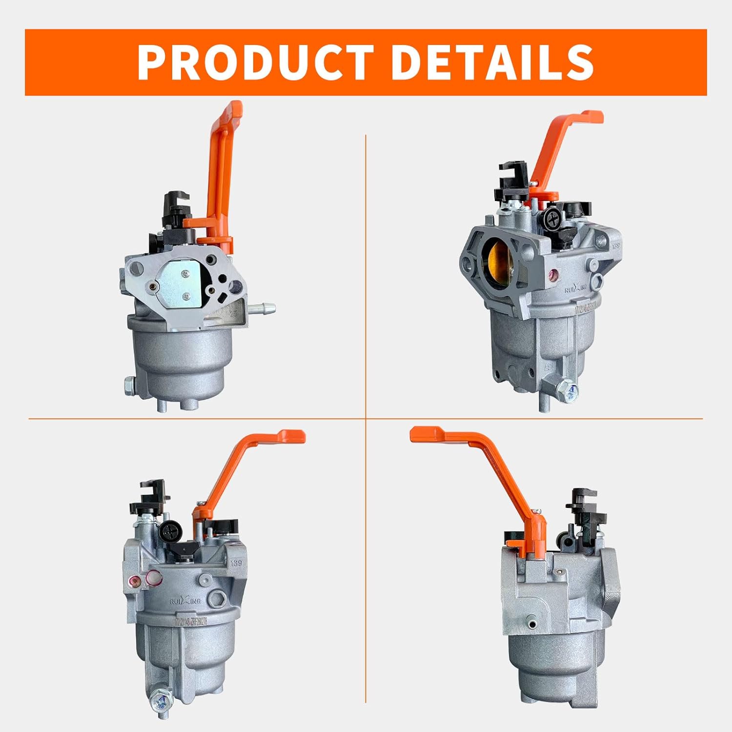 Ruixing OEM 0J58620157 Carburetor for Generac GP5500 GP6500 GP7500E GP5000 GP6000 GP6500E RS5500 GP7500 GP8000 GP8000E 8125W 389cc 420cc Portable Generator 0G8442A111 0G8442A112 0G8442D110 - Image 4