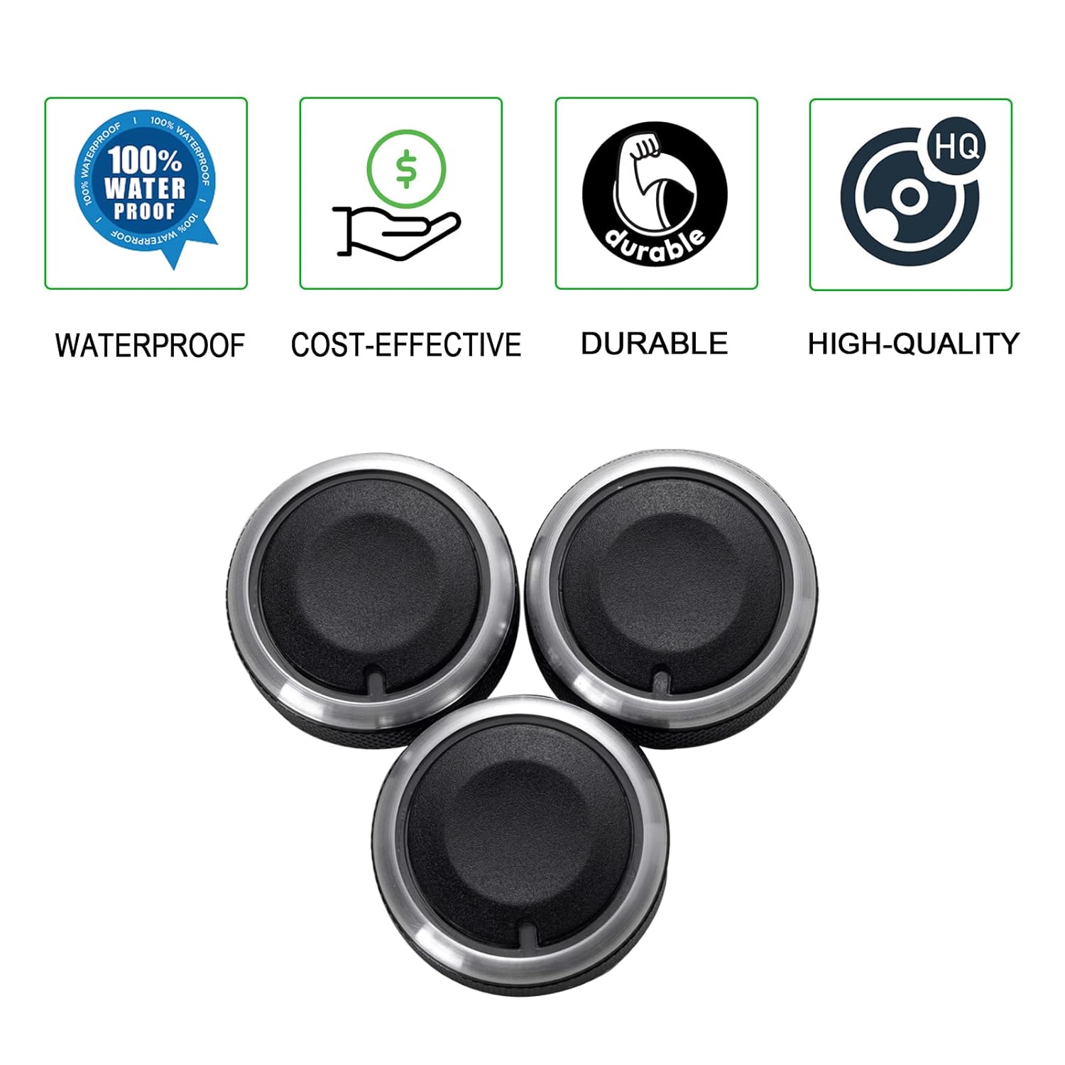 JDMCAR Compatible with Toyota Tacoma 2005-2015 A/C Air Conditioning Control Switch Knob Button, HVAC Control Knob Tacoma Heater Temperature HVAC Fan Control Knob - (A Set of 3 Knobs) - Image 5